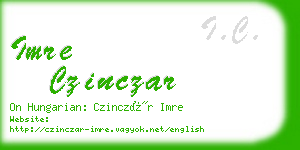 imre czinczar business card